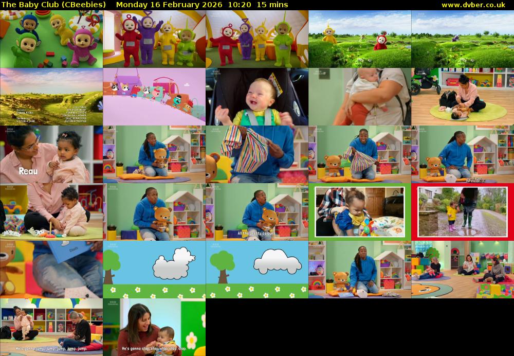 The Baby Club (CBeebies) Monday 16 February 2026 10:20 - 10:35