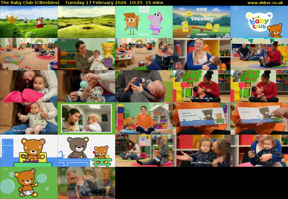The Baby Club (CBeebies) Tuesday 17 February 2026 10:25 - 10:40