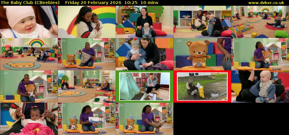 The Baby Club (CBeebies) Friday 20 February 2026 10:25 - 10:35