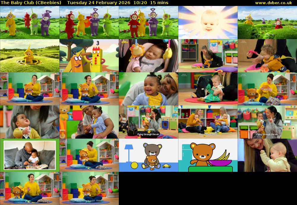 The Baby Club (CBeebies) Tuesday 24 February 2026 10:20 - 10:35