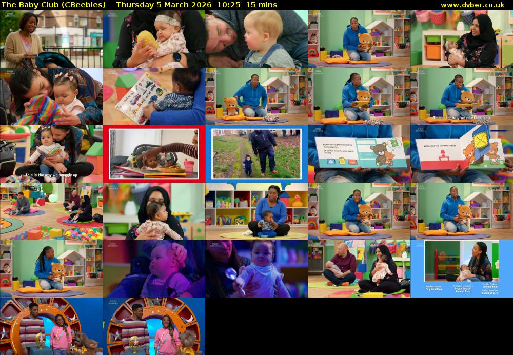 The Baby Club (CBeebies) Thursday 5 March 2026 10:25 - 10:40