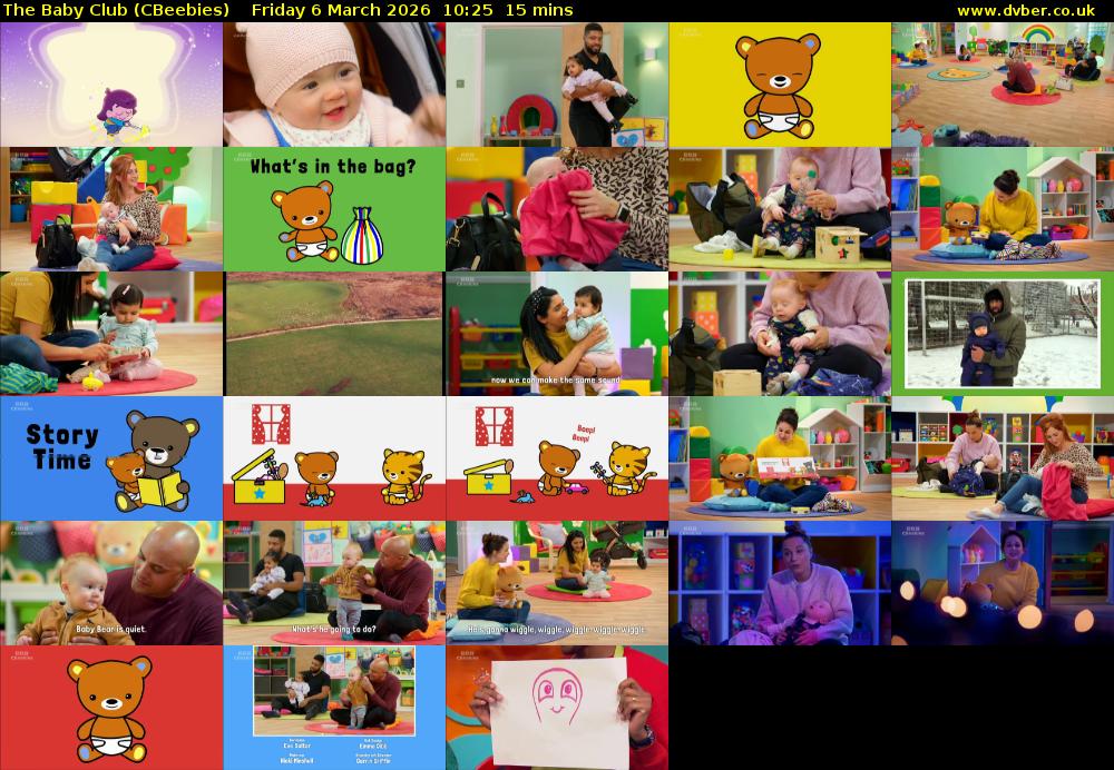 The Baby Club (CBeebies) Friday 6 March 2026 10:25 - 10:40