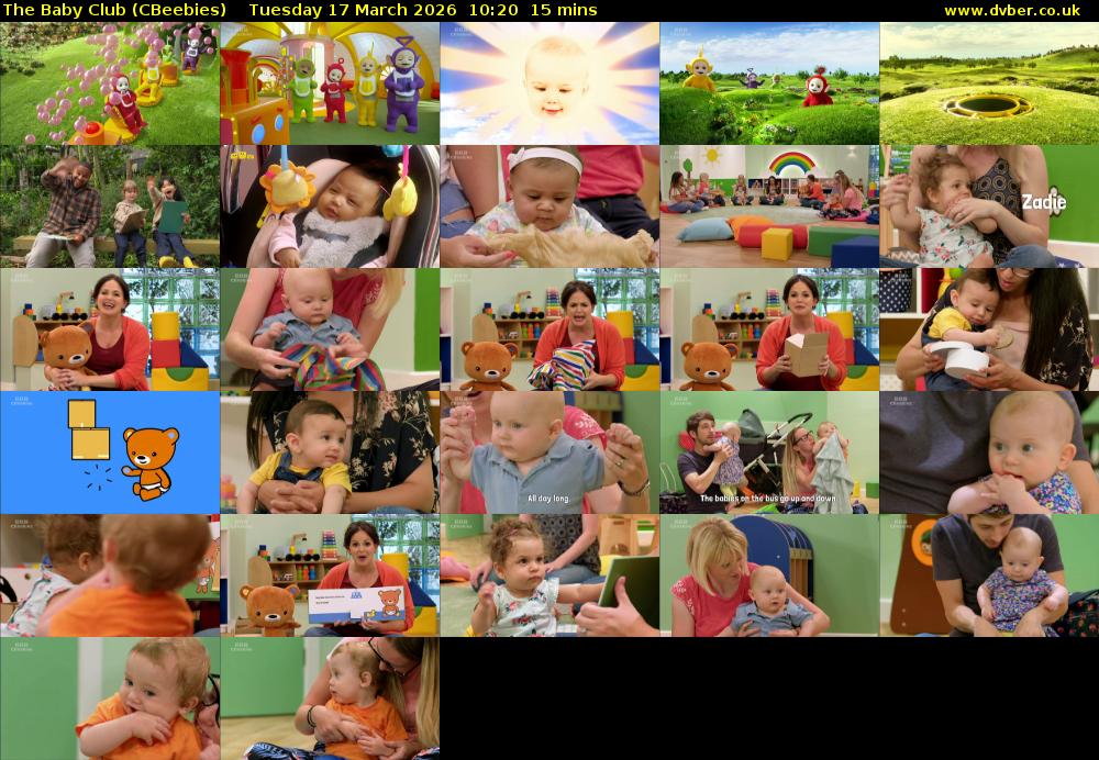 The Baby Club (CBeebies) Tuesday 17 March 2026 10:20 - 10:35