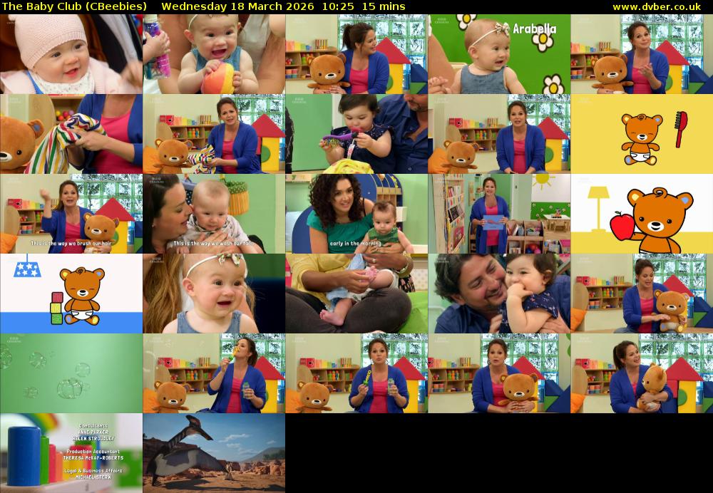 The Baby Club (CBeebies) Wednesday 18 March 2026 10:25 - 10:40