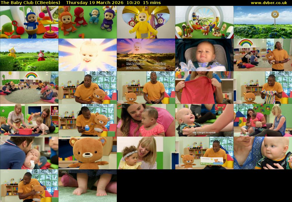 The Baby Club (CBeebies) Thursday 19 March 2026 10:20 - 10:35