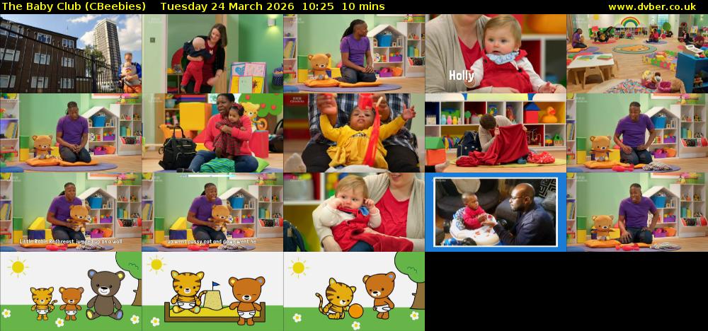 The Baby Club (CBeebies) Tuesday 24 March 2026 10:25 - 10:35