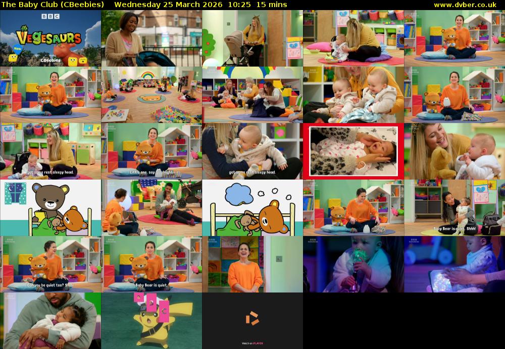 The Baby Club (CBeebies) Wednesday 25 March 2026 10:25 - 10:40