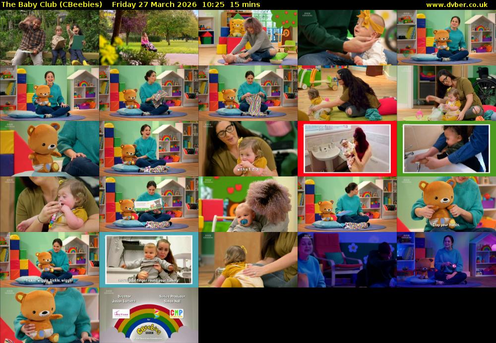 The Baby Club (CBeebies) Friday 27 March 2026 10:25 - 10:40