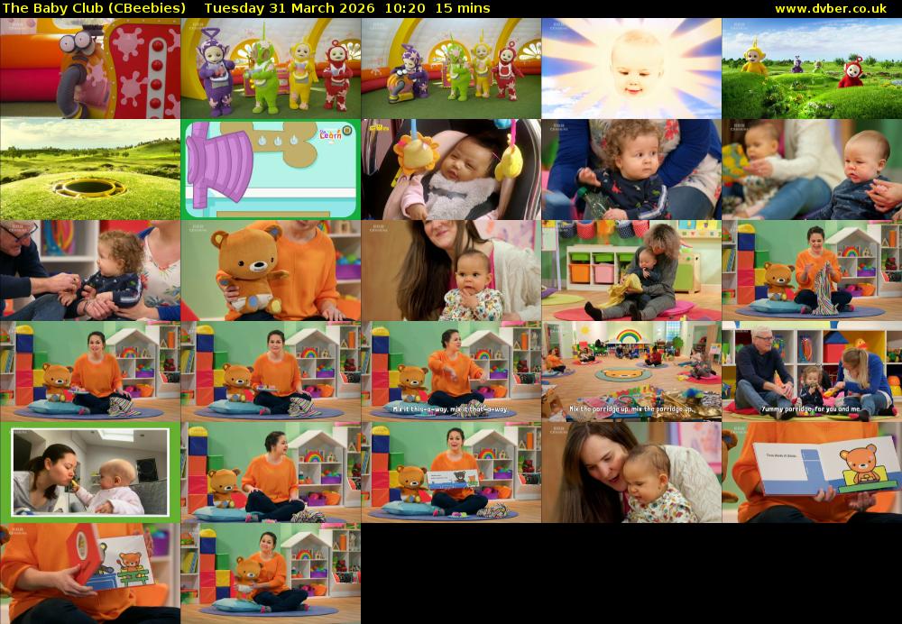 The Baby Club (CBeebies) Tuesday 31 March 2026 10:20 - 10:35