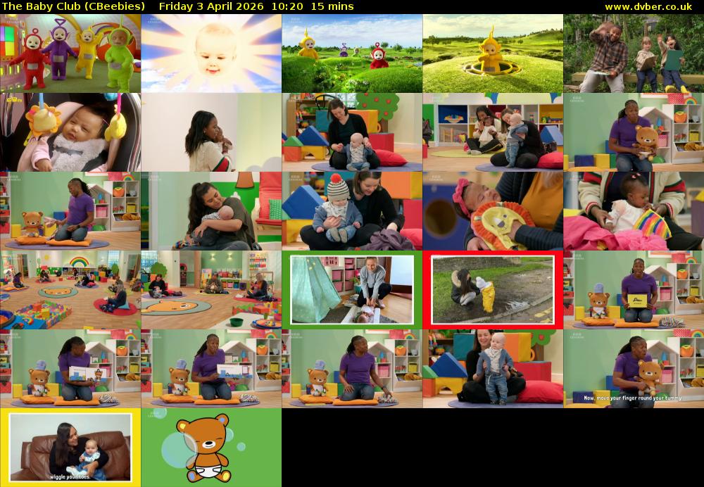 The Baby Club (CBeebies) Friday 3 April 2026 10:20 - 10:35