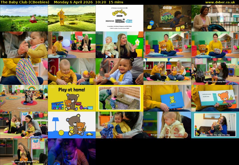 The Baby Club (CBeebies) Monday 6 April 2026 10:20 - 10:35