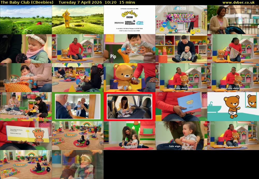 The Baby Club (CBeebies) Tuesday 7 April 2026 10:20 - 10:35