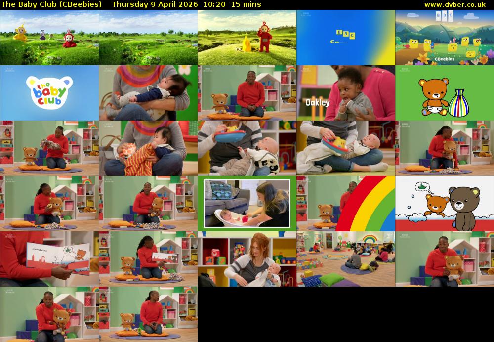 The Baby Club (CBeebies) Thursday 9 April 2026 10:20 - 10:35