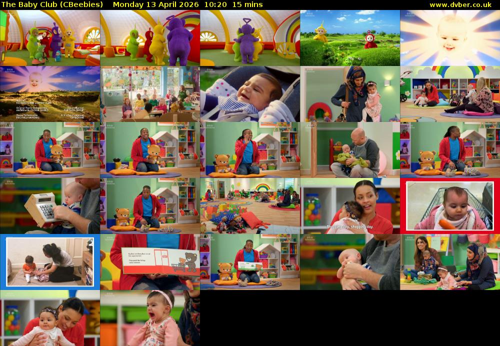 The Baby Club (CBeebies) Monday 13 April 2026 10:20 - 10:35