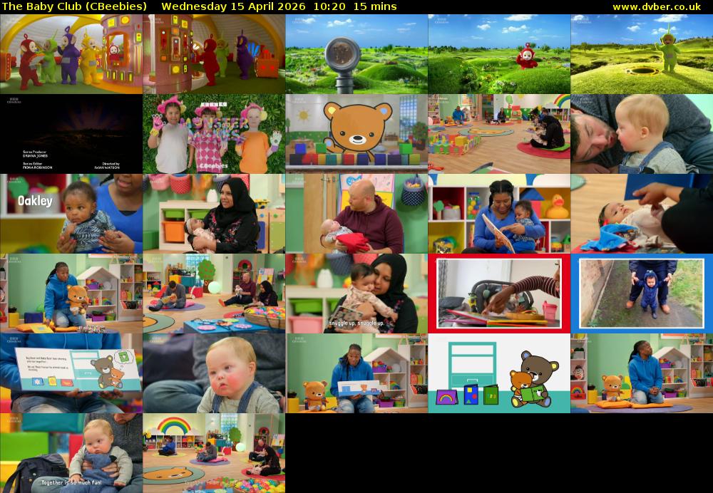The Baby Club (CBeebies) Wednesday 15 April 2026 10:20 - 10:35