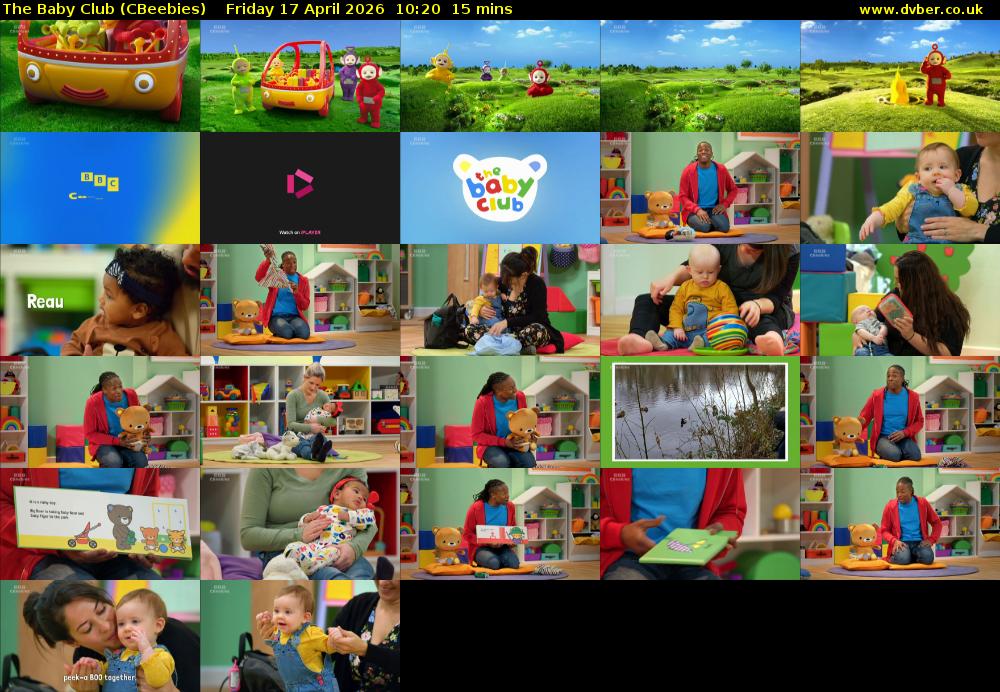 The Baby Club (CBeebies) Friday 17 April 2026 10:20 - 10:35