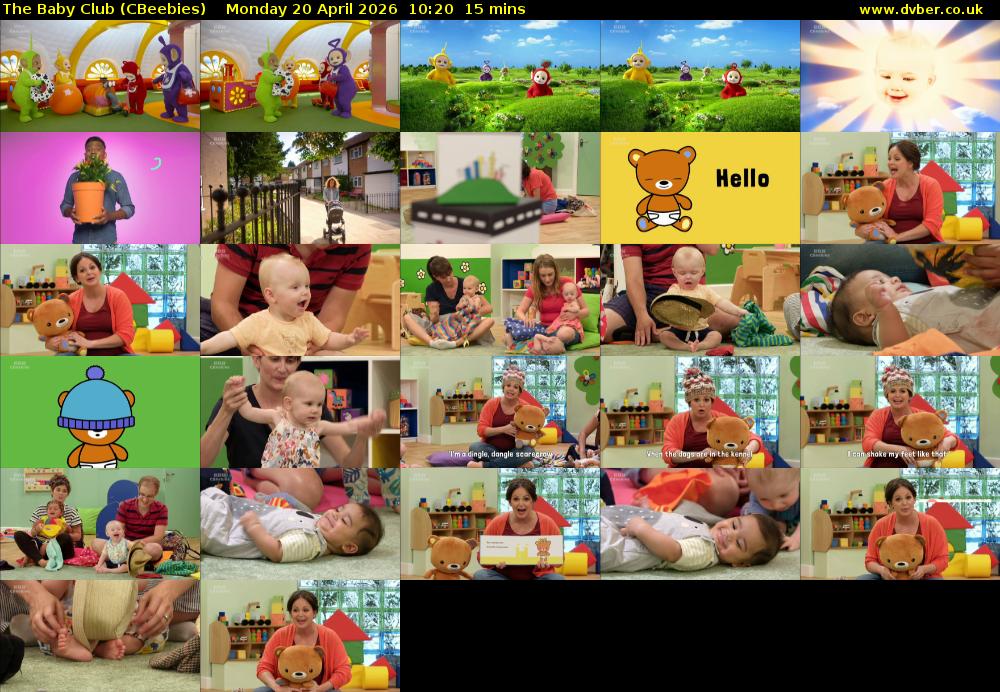 The Baby Club (CBeebies) Monday 20 April 2026 10:20 - 10:35