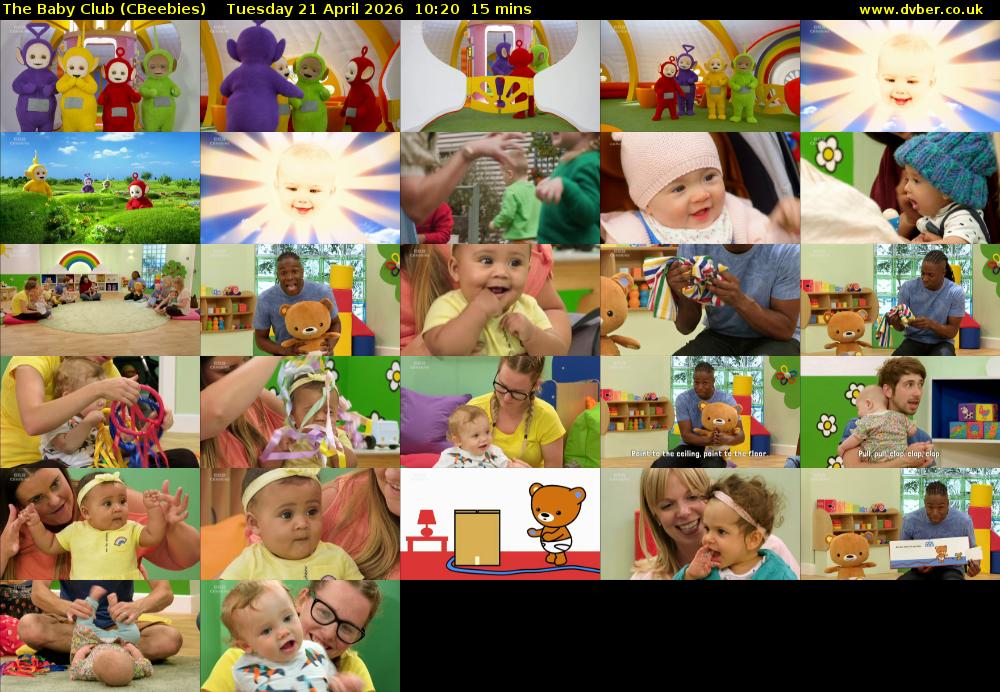 The Baby Club (CBeebies) Tuesday 21 April 2026 10:20 - 10:35