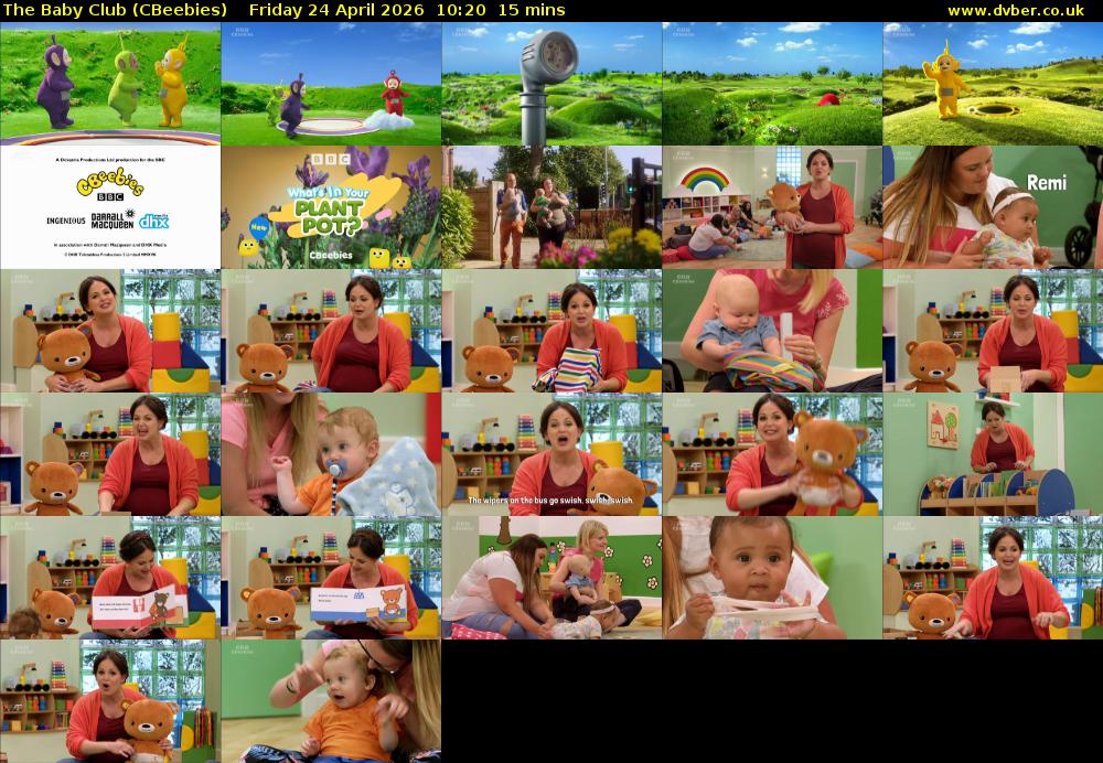 The Baby Club (CBeebies) Friday 24 April 2026 10:20 - 10:35