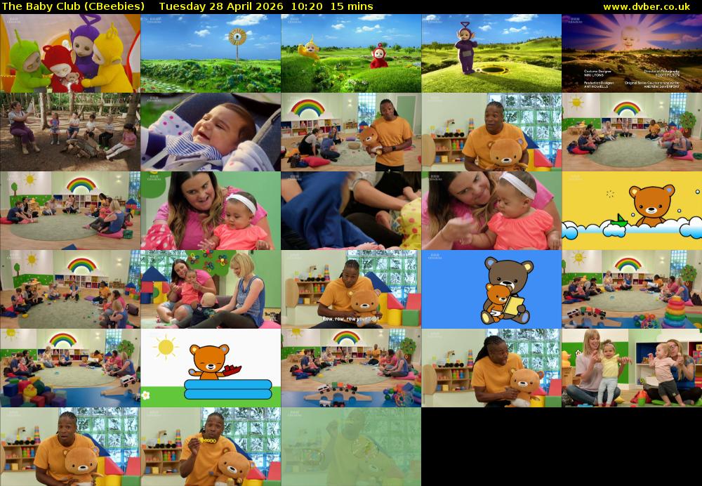 The Baby Club (CBeebies) Tuesday 28 April 2026 10:20 - 10:35