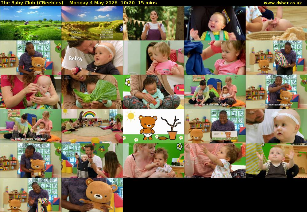 The Baby Club (CBeebies) Monday 4 May 2026 10:20 - 10:35