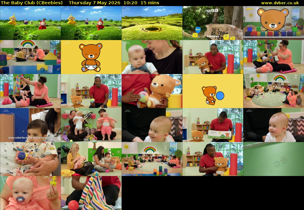 The Baby Club (CBeebies) Thursday 7 May 2026 10:20 - 10:35