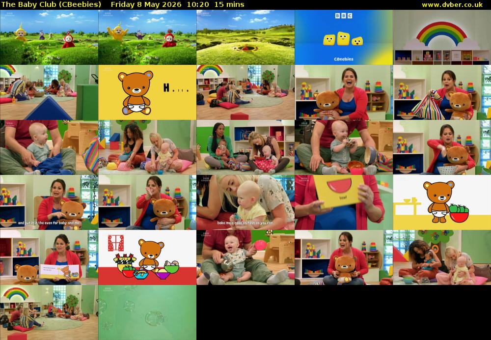The Baby Club (CBeebies) Friday 8 May 2026 10:20 - 10:35