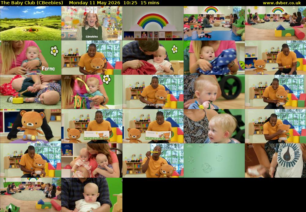 The Baby Club (CBeebies) Monday 11 May 2026 10:25 - 10:40