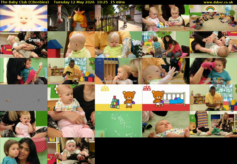 The Baby Club (CBeebies) Tuesday 12 May 2026 10:25 - 10:40
