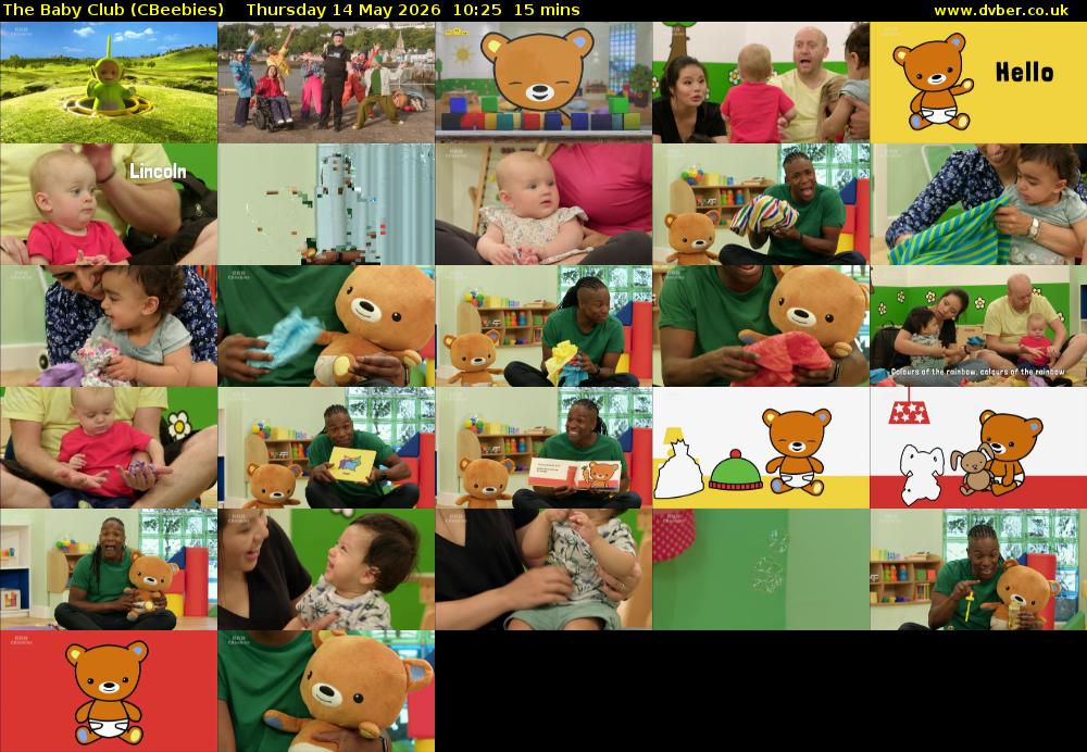 The Baby Club (CBeebies) Thursday 14 May 2026 10:25 - 10:40