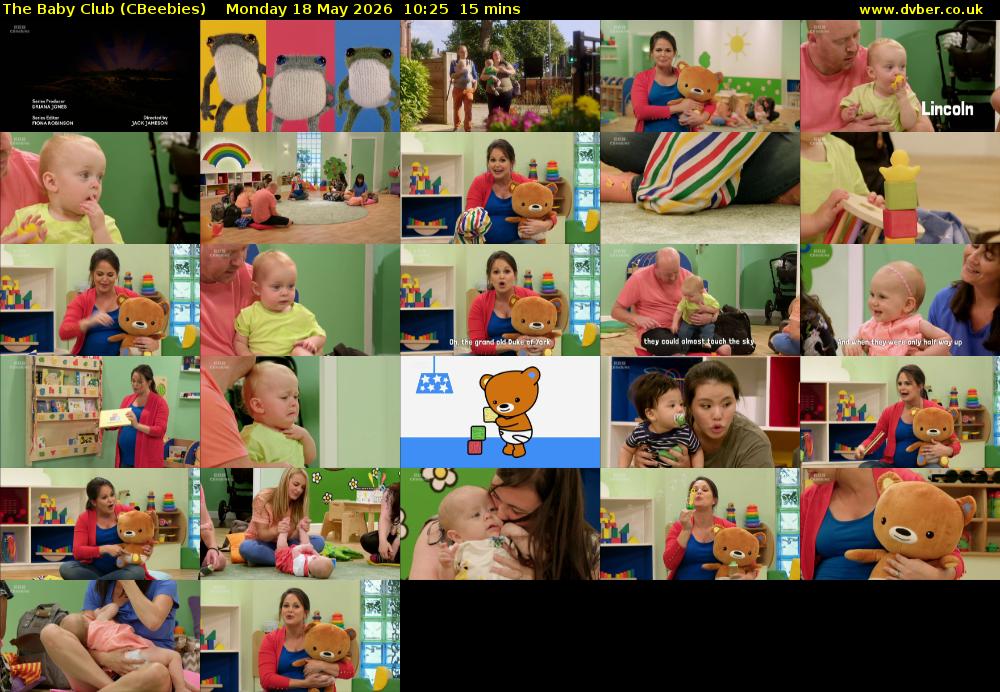 The Baby Club (CBeebies) Monday 18 May 2026 10:25 - 10:40