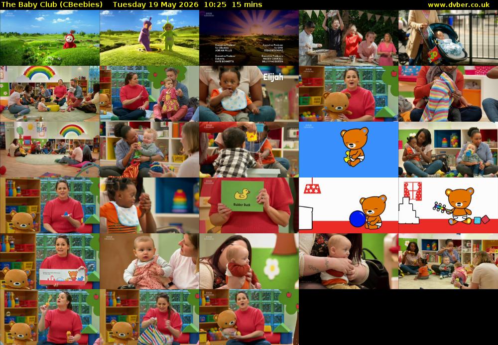 The Baby Club (CBeebies) Tuesday 19 May 2026 10:25 - 10:40