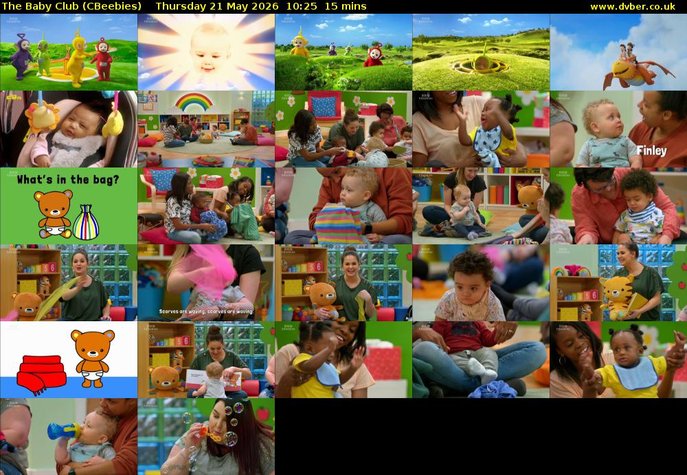 The Baby Club (CBeebies) Thursday 21 May 2026 10:25 - 10:40