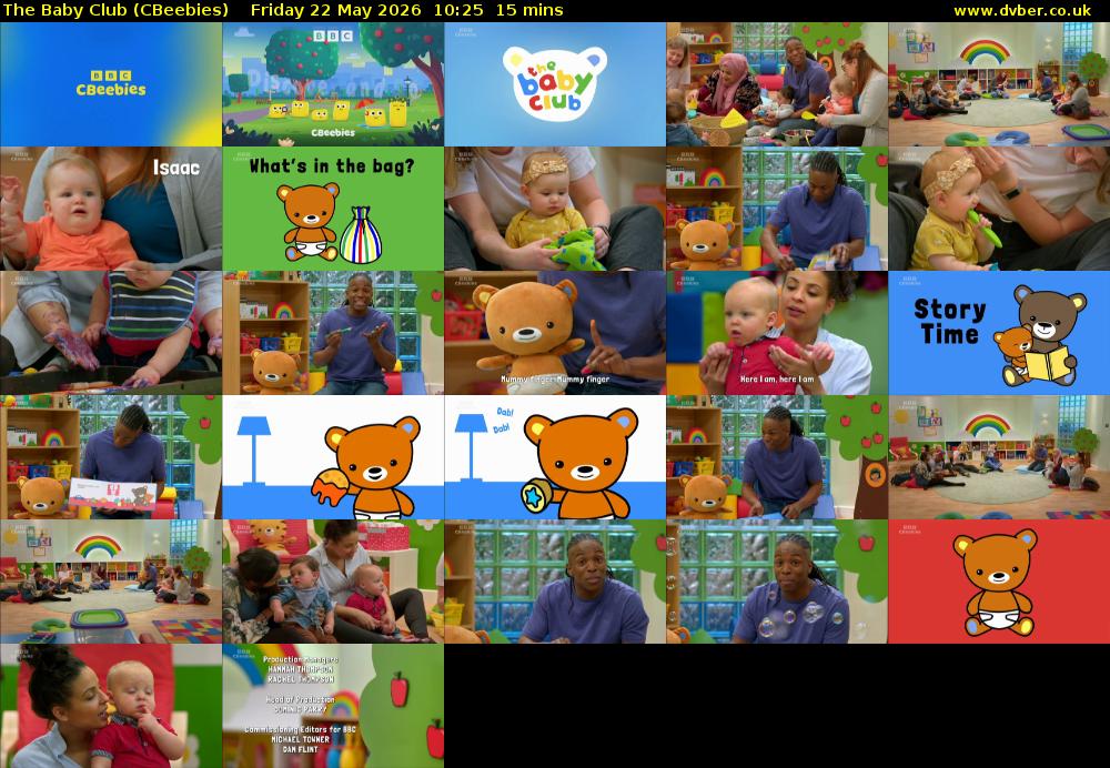 The Baby Club (CBeebies) Friday 22 May 2026 10:25 - 10:40