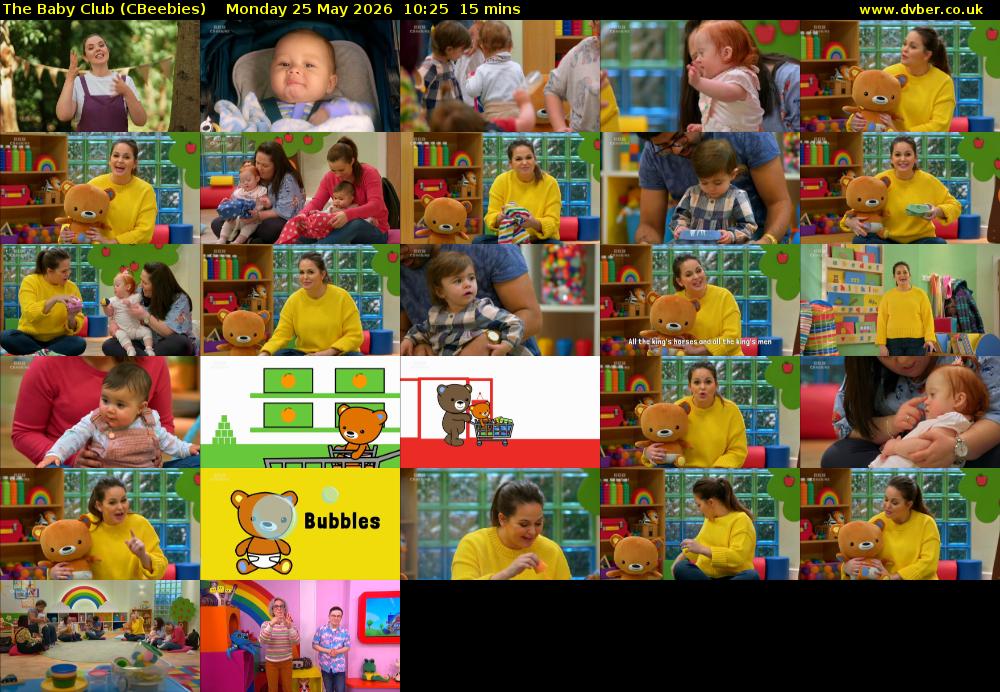 The Baby Club (CBeebies) Monday 25 May 2026 10:25 - 10:40