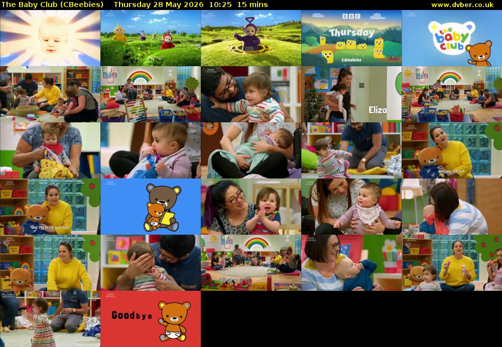 The Baby Club (CBeebies) Thursday 28 May 2026 10:25 - 10:40