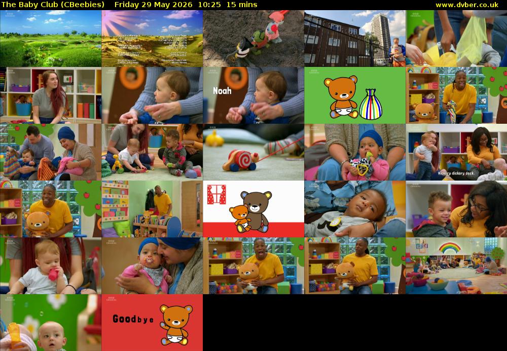 The Baby Club (CBeebies) Friday 29 May 2026 10:25 - 10:40