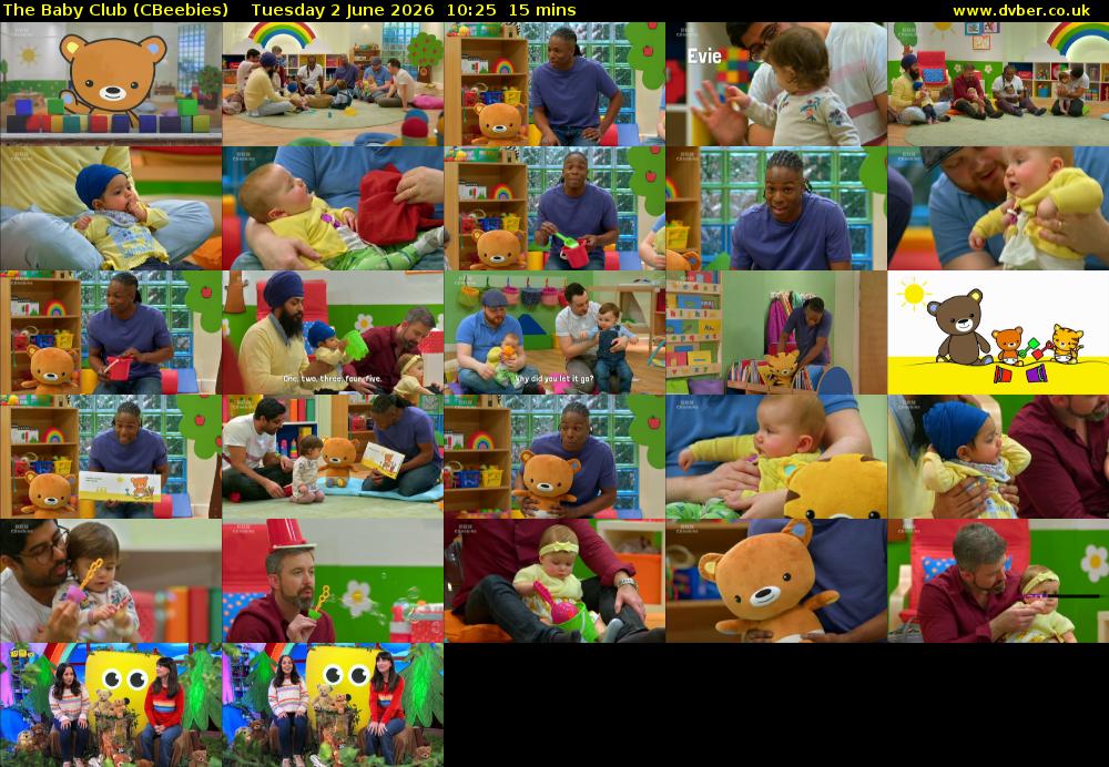The Baby Club (CBeebies) Tuesday 2 June 2026 10:25 - 10:40