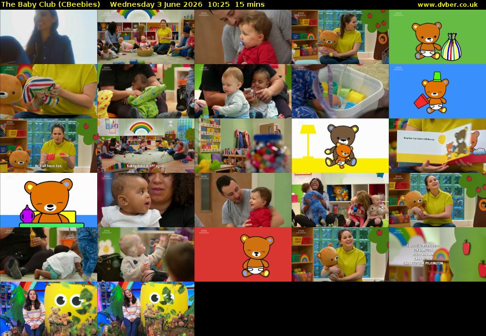 The Baby Club (CBeebies) Wednesday 3 June 2026 10:25 - 10:40