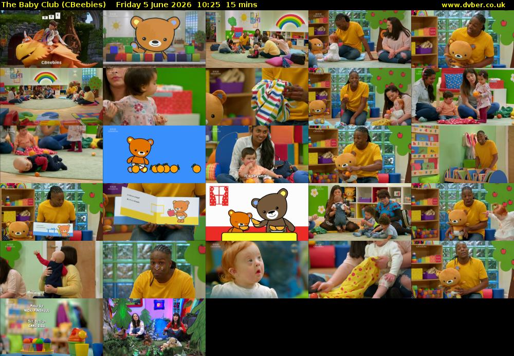 The Baby Club (CBeebies) Friday 5 June 2026 10:25 - 10:40