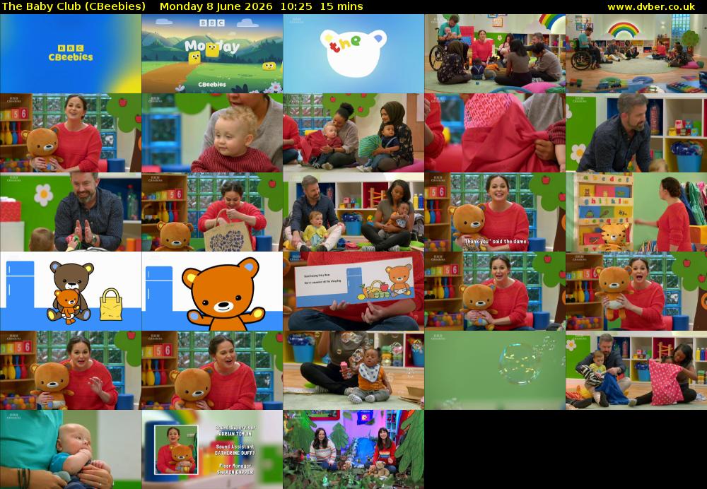 The Baby Club (CBeebies) Monday 8 June 2026 10:25 - 10:40