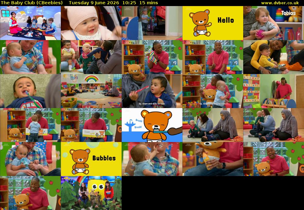 The Baby Club (CBeebies) Tuesday 9 June 2026 10:25 - 10:40