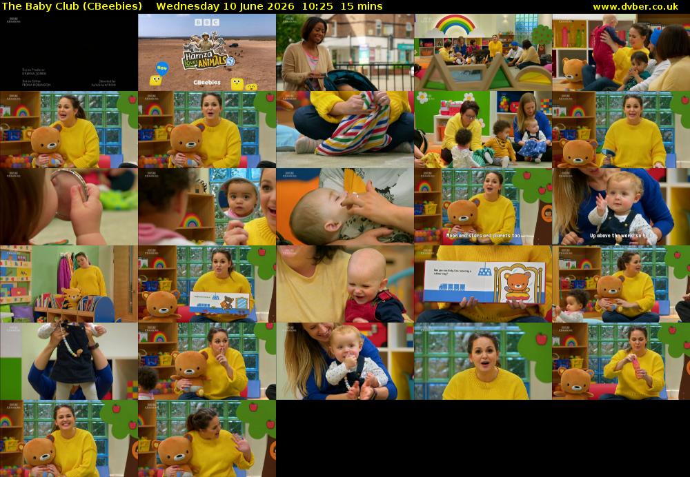 The Baby Club (CBeebies) Wednesday 10 June 2026 10:25 - 10:40