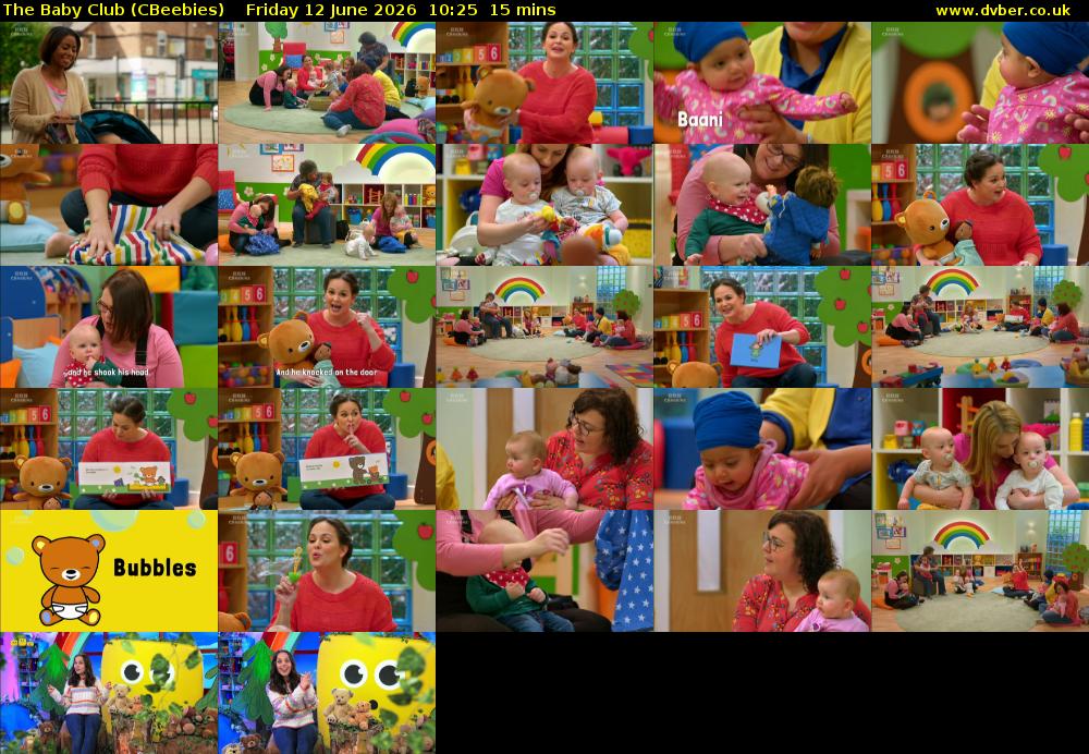 The Baby Club (CBeebies) Friday 12 June 2026 10:25 - 10:40