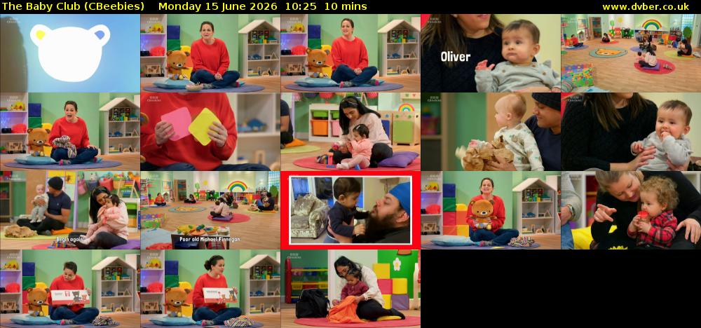 The Baby Club (CBeebies) Monday 15 June 2026 10:25 - 10:35