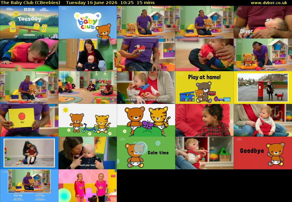 The Baby Club (CBeebies) Tuesday 16 June 2026 10:25 - 10:40