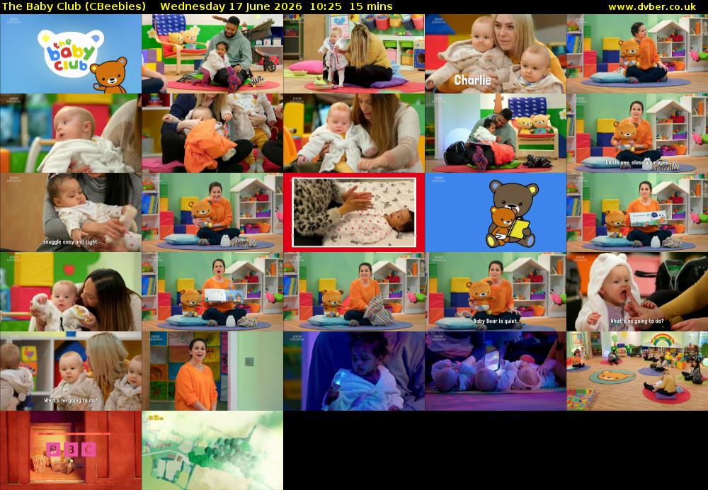 The Baby Club (CBeebies) Wednesday 17 June 2026 10:25 - 10:40