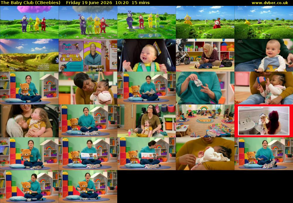 The Baby Club (CBeebies) Friday 19 June 2026 10:20 - 10:35
