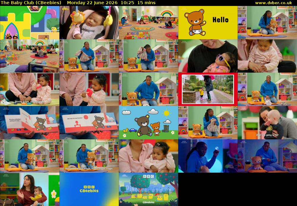 The Baby Club (CBeebies) Monday 22 June 2026 10:25 - 10:40