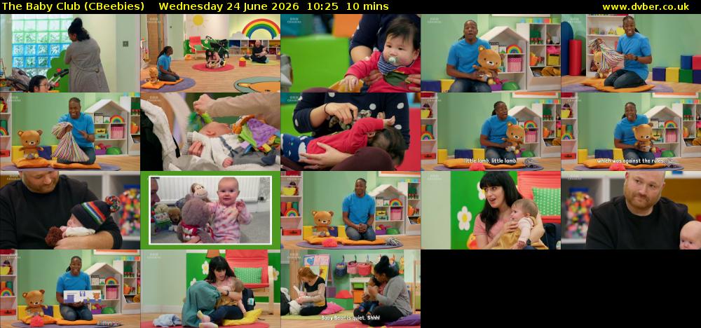 The Baby Club (CBeebies) Wednesday 24 June 2026 10:25 - 10:35
